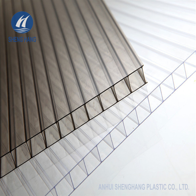8mm Polycarbonate ফাঁপা শীট UV সুরক্ষা টুইন ওয়াল