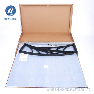 ধাতু বন্ধনী জলরোধী টেকসই সঙ্গে বাদামী বাঁকা Polycarbonate শামিয়ানা