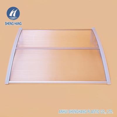 অর্থনৈতিক প্লাস্টিক দরজা Canopies Polycarbonate ছাদ বাগান বহিঃপ্রাঙ্গণ ছাঁদ