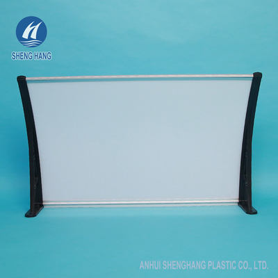 সাদা প্লাস্টিকের দরজা শামিয়ানা Polycarbonate ক্যানোপি সূর্যালোক বৃষ্টি তুষার সুরক্ষা