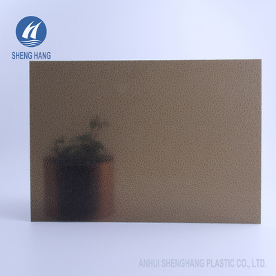 ASTM D638 পরিষ্কার এমবসড পলিকার্বোনেট শীট UV আবরণ PC UL94 V2