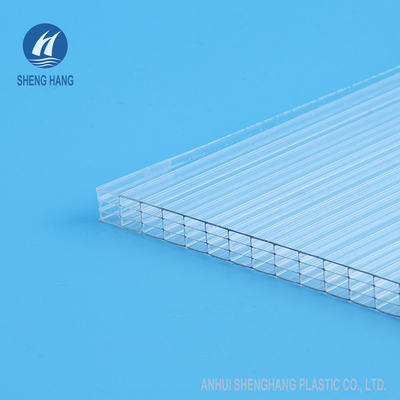 12mm ফাঁপা কোর Polycarbonate শীট বোর্ড সম্মুখভাগ UV প্রমাণ টেকসই