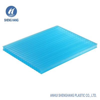 12mm ফাঁপা কোর Polycarbonate শীট বোর্ড সম্মুখভাগ UV প্রমাণ টেকসই
