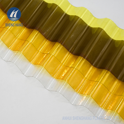 রঙিন স্বচ্ছ ঢেউতোলা Polycarbonate ছাদ শীট কো এক্সট্রুশন