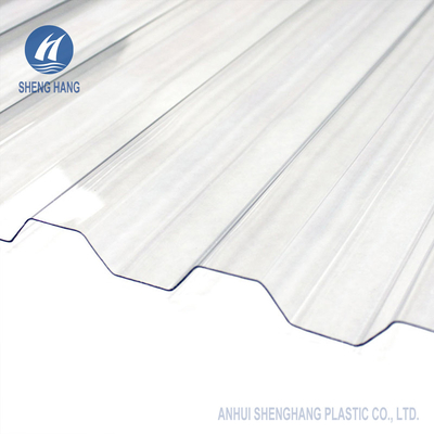 স্কয়ার ওয়েভ ঢেউতোলা Polycarbonate ছাদ প্যানেল UV প্রতিরোধের